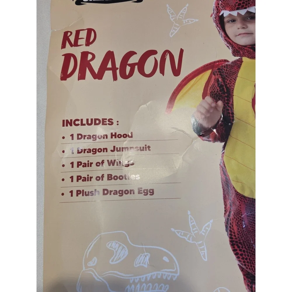 Sppoktacular Creations Baby Red Dragon Costume 6-12 Months New In Bag